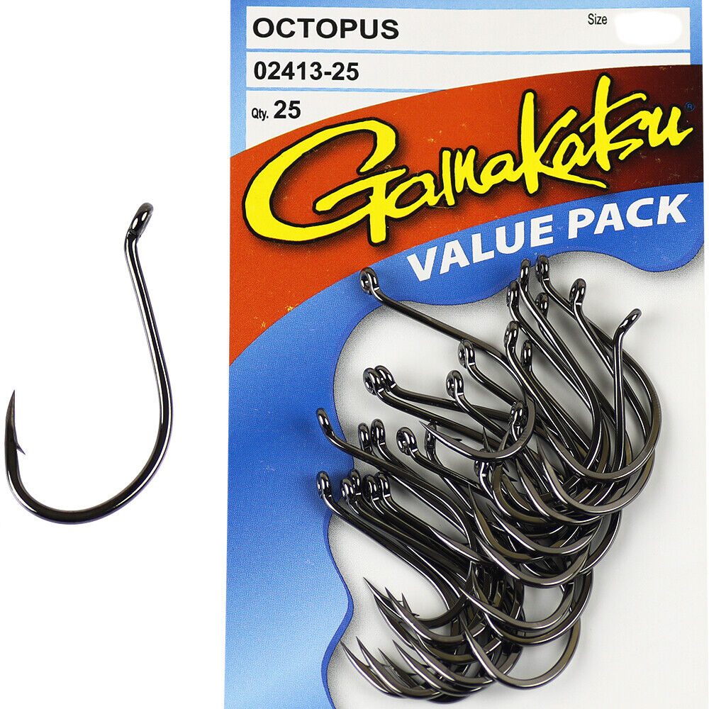 Gamakatsu Octopus Black 25 pk – Rod & Rifle Tackleworld