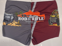 Rod and Rifle Footy Shorts Pig and Buggy