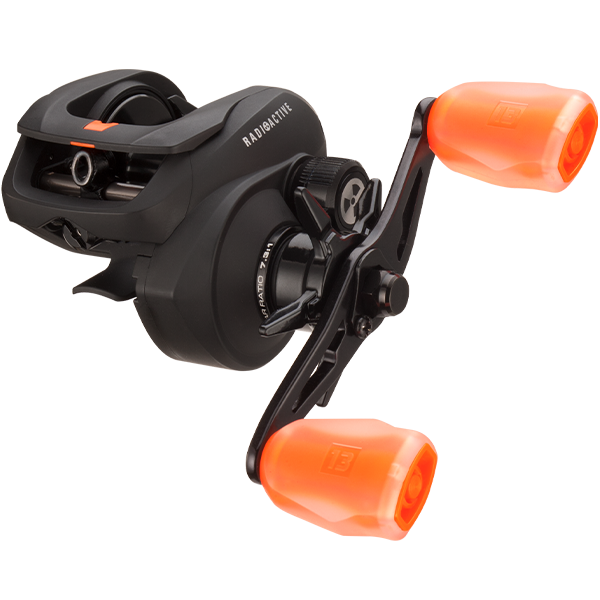 13 Fishing Modus R2 MODRO2-7.3-LH left-hand reel in black and orange