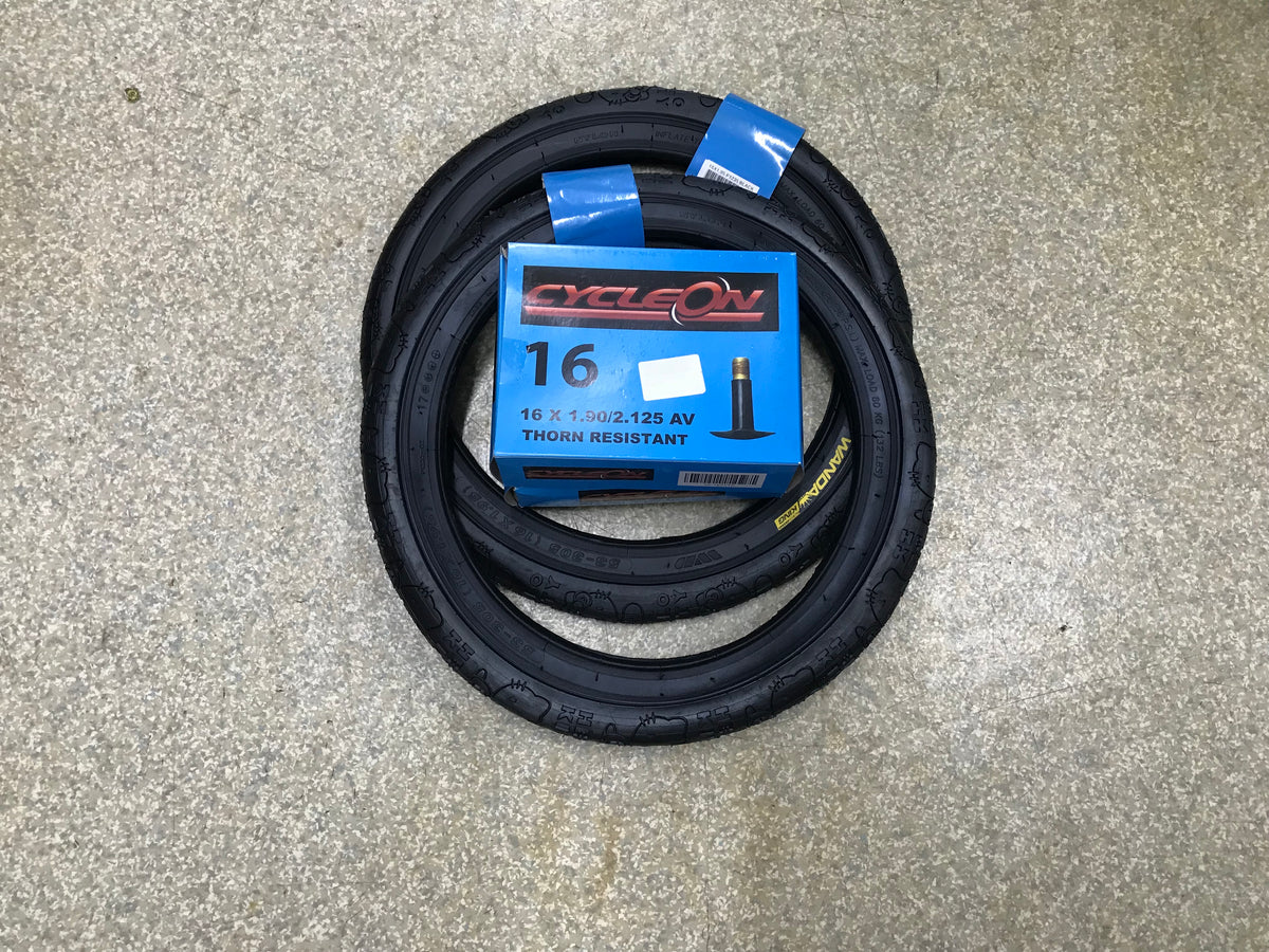 16 x 1.95 Tyre & TR Tube Pack