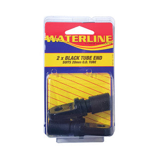 Waterline 171401 pair of black 20mm canopy tube ends in original retail packaging