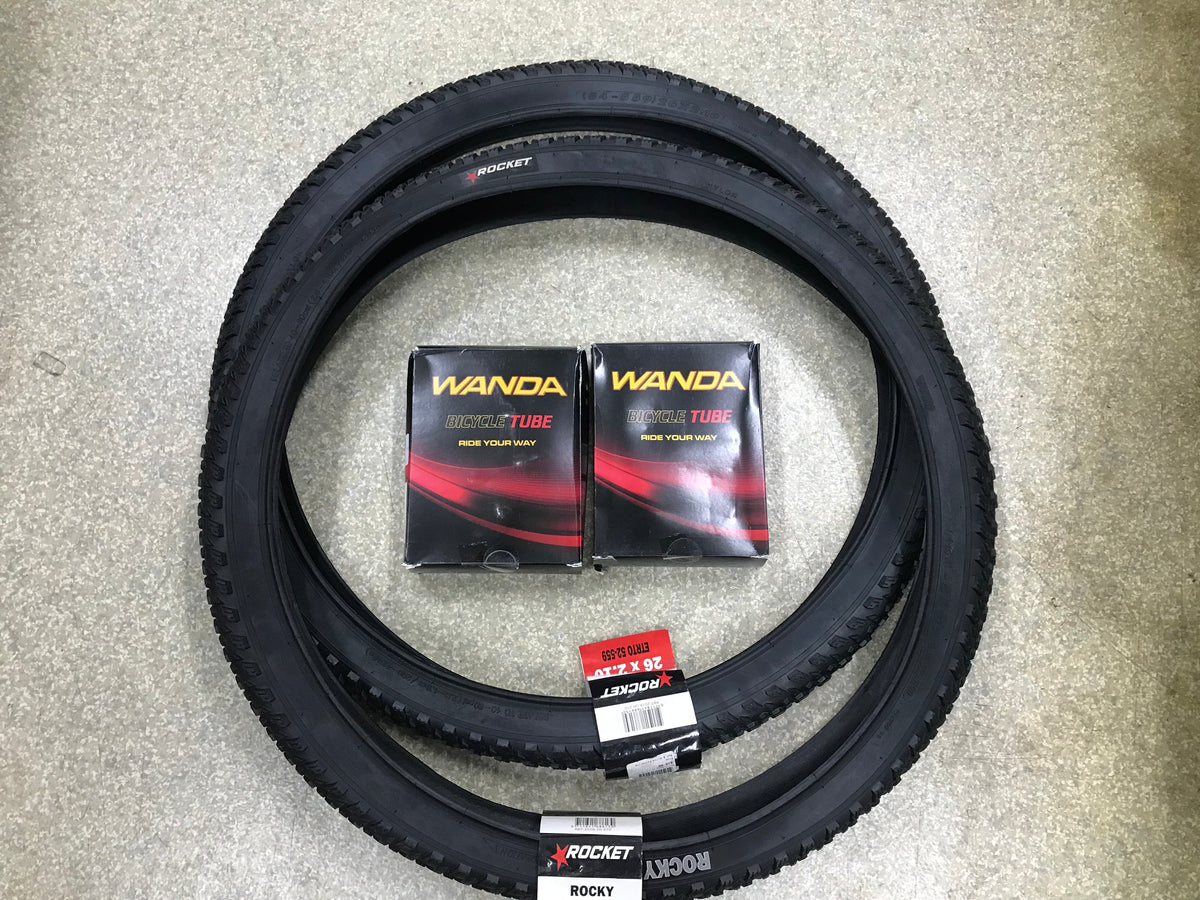 26 x 2.10 Tyre & TR Tube Pack