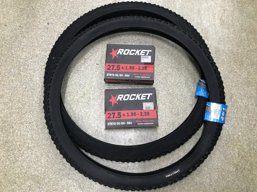 27.5 x 2.10 Tyre & TR Tube Pack PV