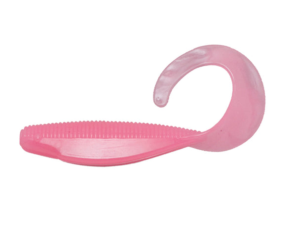Z-Man StreakZ Curly TailZ 4in Pink Glow soft plastic