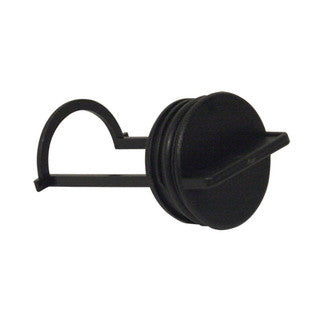 Milde Marine 400382 black replacement drain bung with retaining loop
