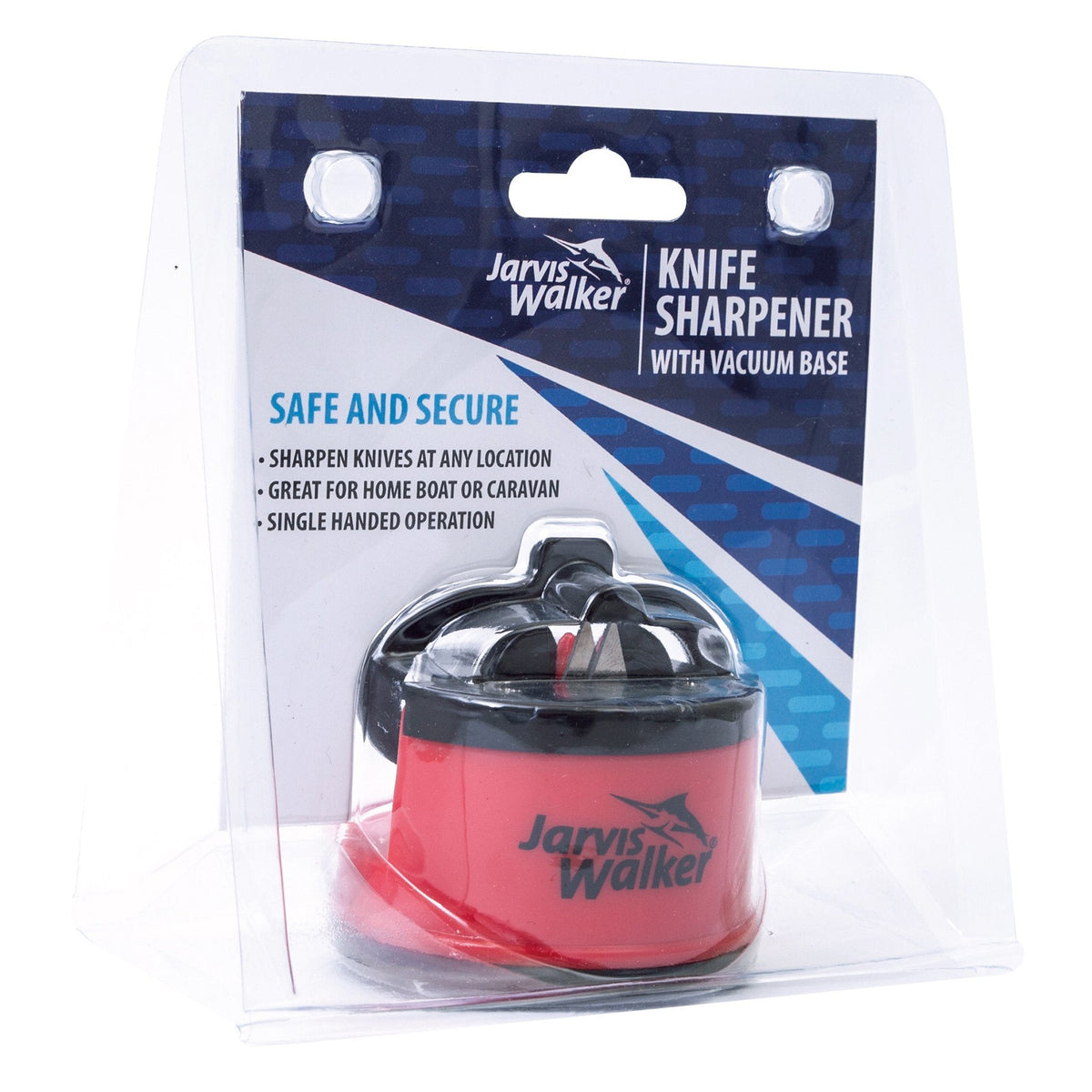 Jarvis Walker knife sharpener with vacuum base in original packaging