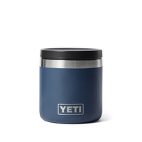 YETI Rambler 8oz insulated food jar in Navy, front view