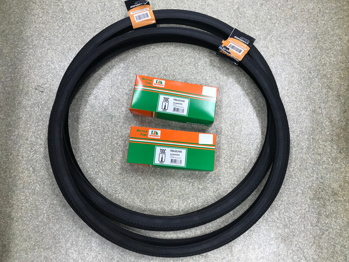 700 x 38 Tyre & TR Tube Pack