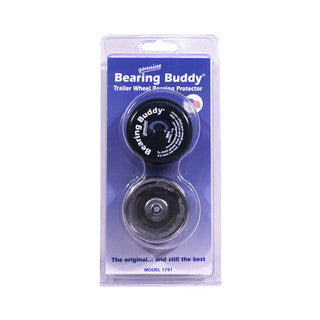 Packaged Genuine Bearing Buddy model 1781 bearing protector and black Bra cover