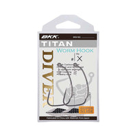 BKK Titan Diver Worm Hook — representative product or package image; select the size option, pack quantity varies where listed