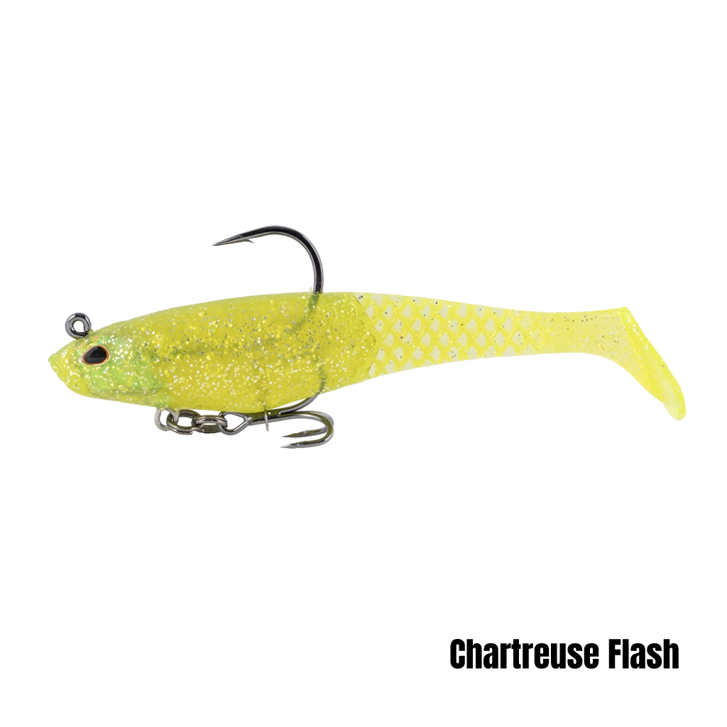 PowerBait CullShad Magnum Chartreuse Flash