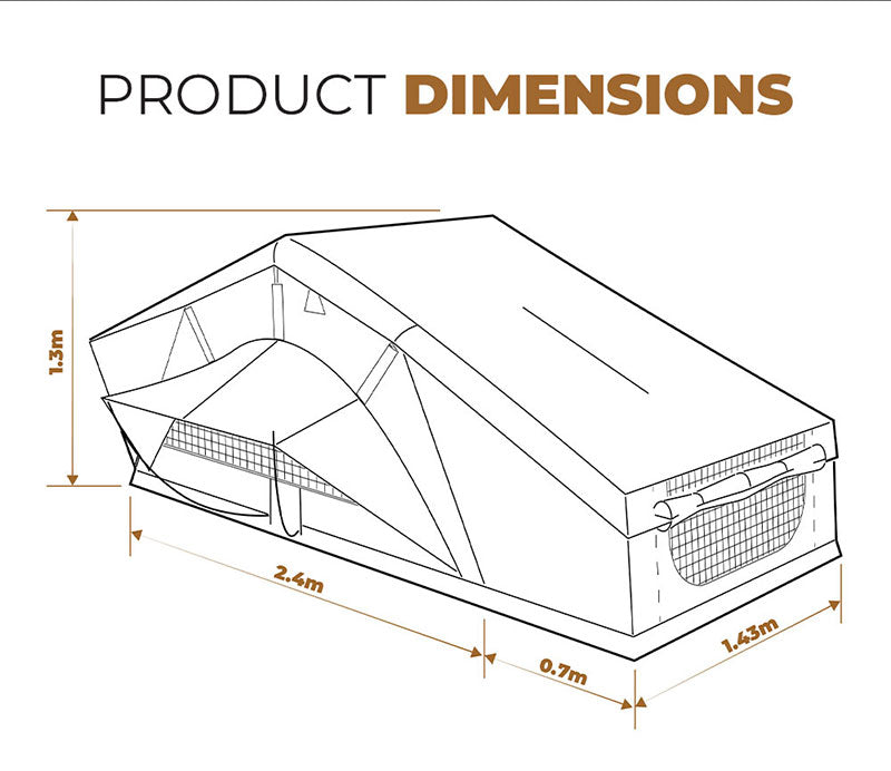 OzTrail Birdsville 1400 Roof Top Tent