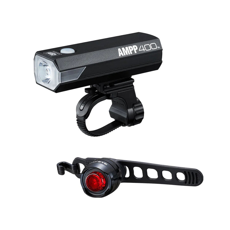 Cateye Lightset AMPP400 front/ORB RC rear