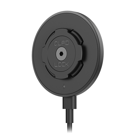 Quad Lock QLH-WCH Wireless Charging Head, central screw design shown in manufacturer's 2022 catalogue; head only