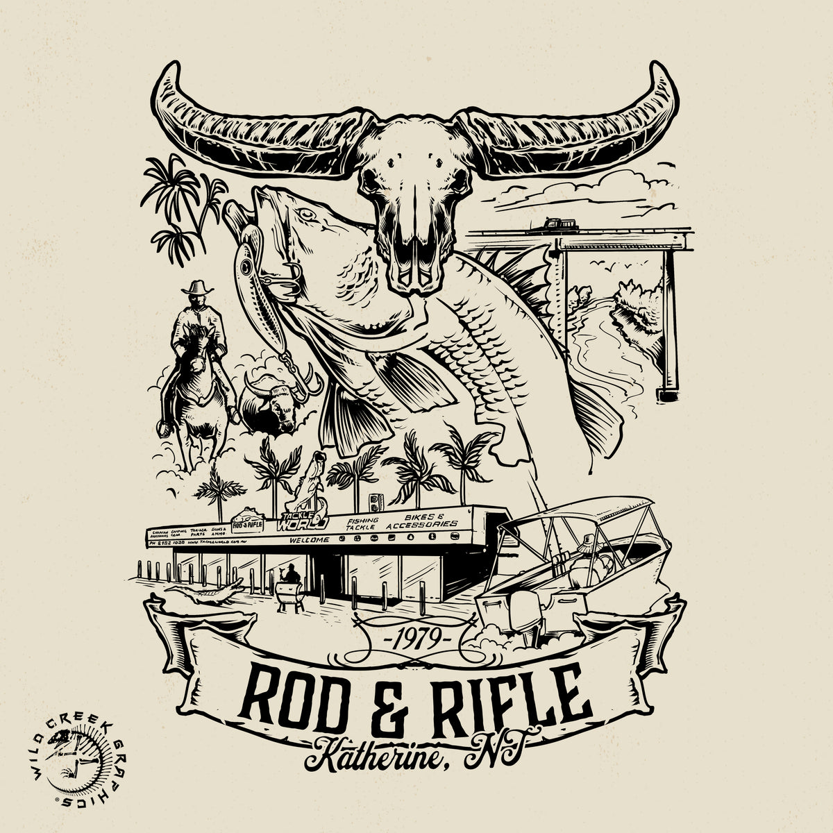 Rod and Rifle Sticker