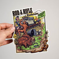 Rod & Rifle Pig Hunting Sticker