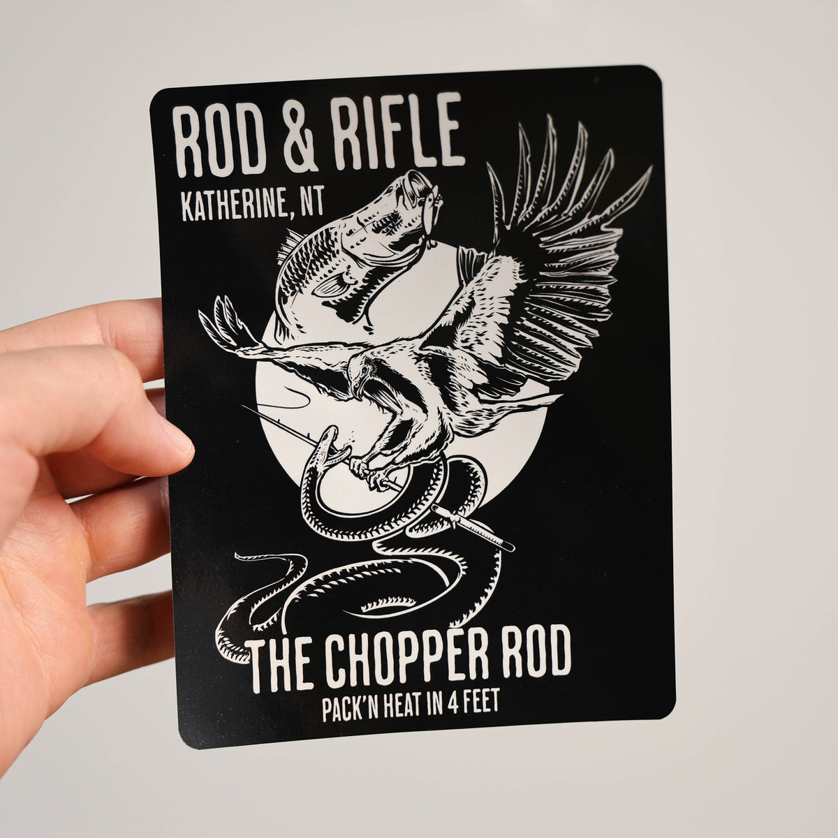 Rod & Rifle Chopper Rod Sticker