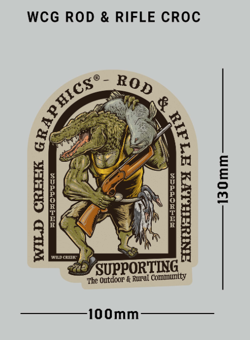 Wildcreek/Rod & Rifle Croc Sticker