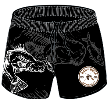 Rod and Rifle Footy Shorts Barra