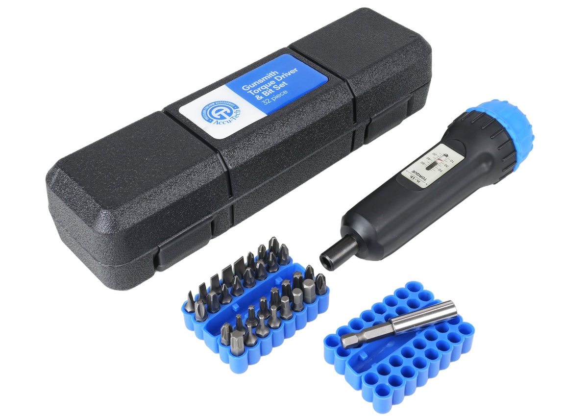 Accu-Tech 350147 torque driver with 32-piece bit set and case