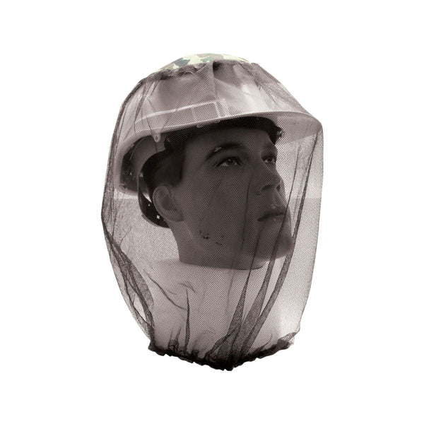 ASW insect head net, Small, shown over headwear for illustration; headwear not included