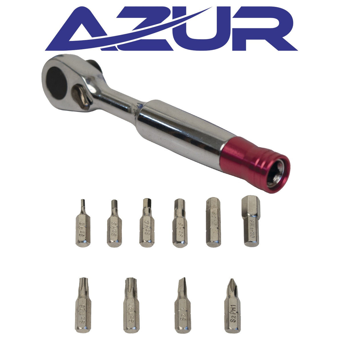 Azur Alloy Ratchet 10-Bit Tool Set