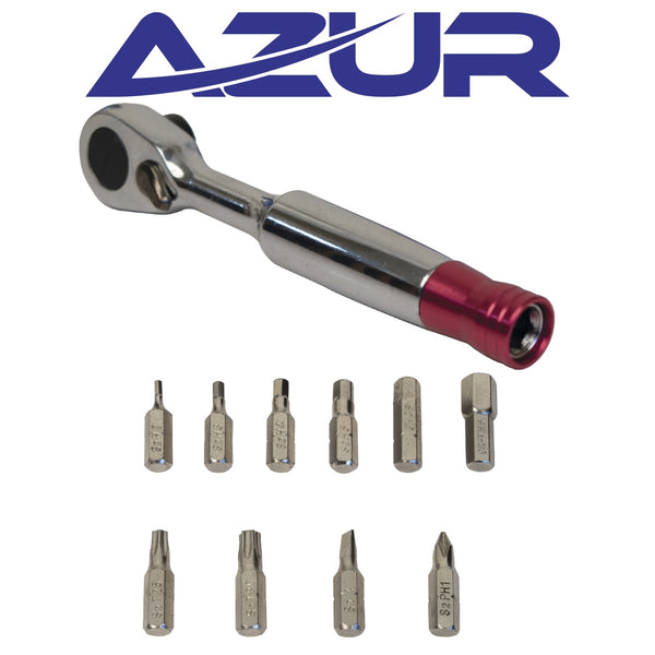Azur Alloy Ratchet 10-Bit Tool Set
