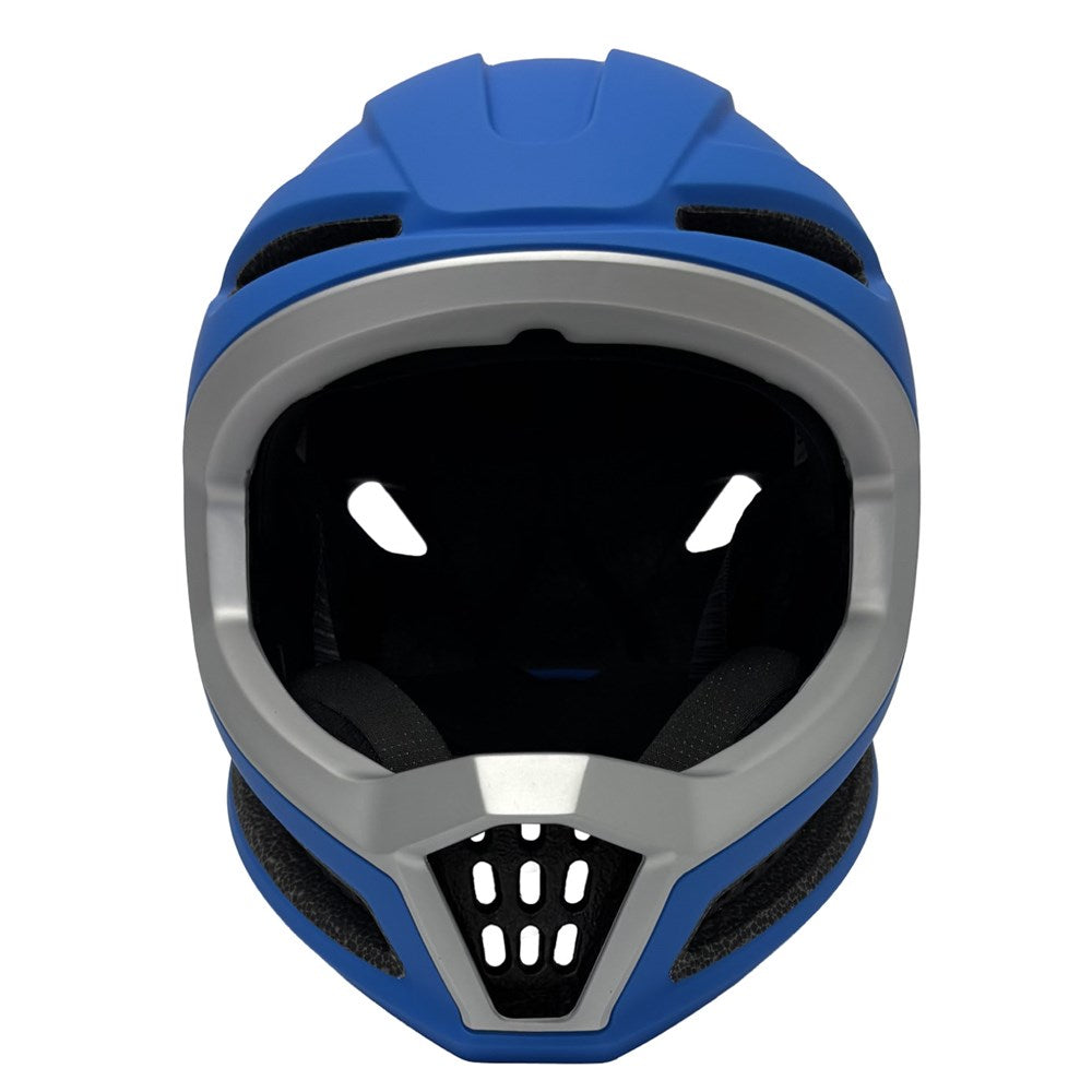 Azur KFF1 Full-Face Helmet – 52–56cm - 52-56 cm / Blue/Silver