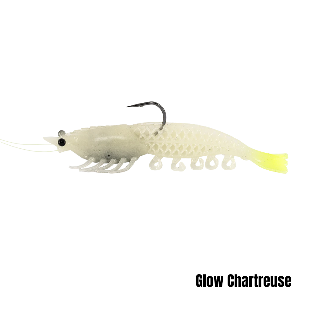 Berkley PowerBait CullShrimp, Glow/Chartreuse