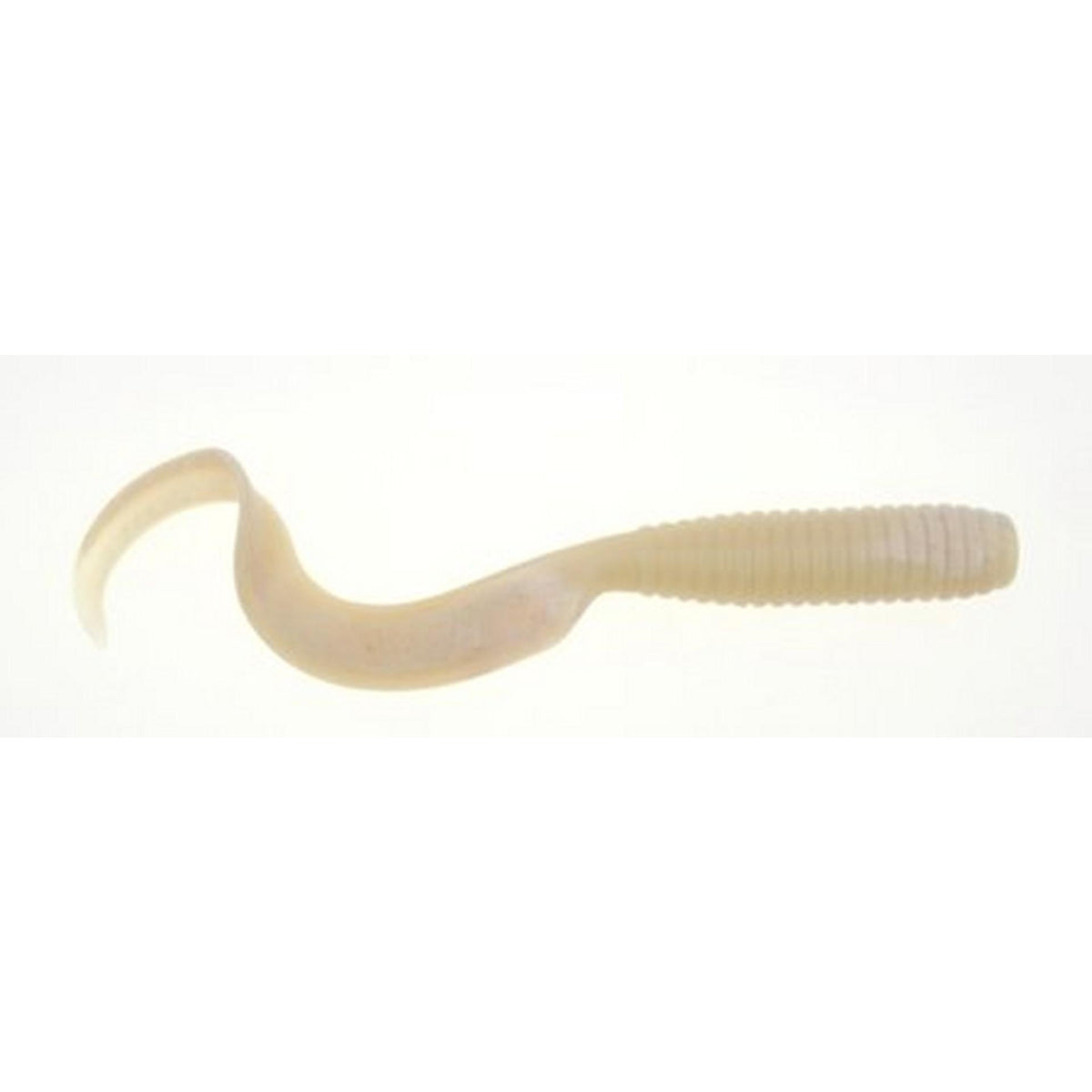Berkley Gulp grub, White Glow (manufacturer shared-size colour illustration)