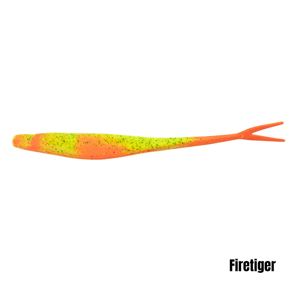 Berkley Gulp jerkshad, firetiger (manufacturer shared-size colour illustration)