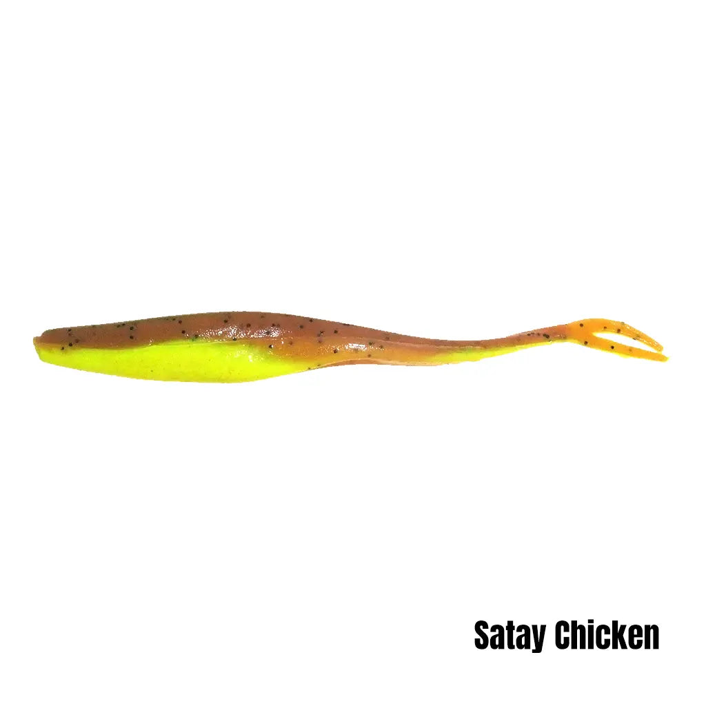 Berkley Gulp jerkshad, satay chicken (manufacturer shared-size colour illustration)