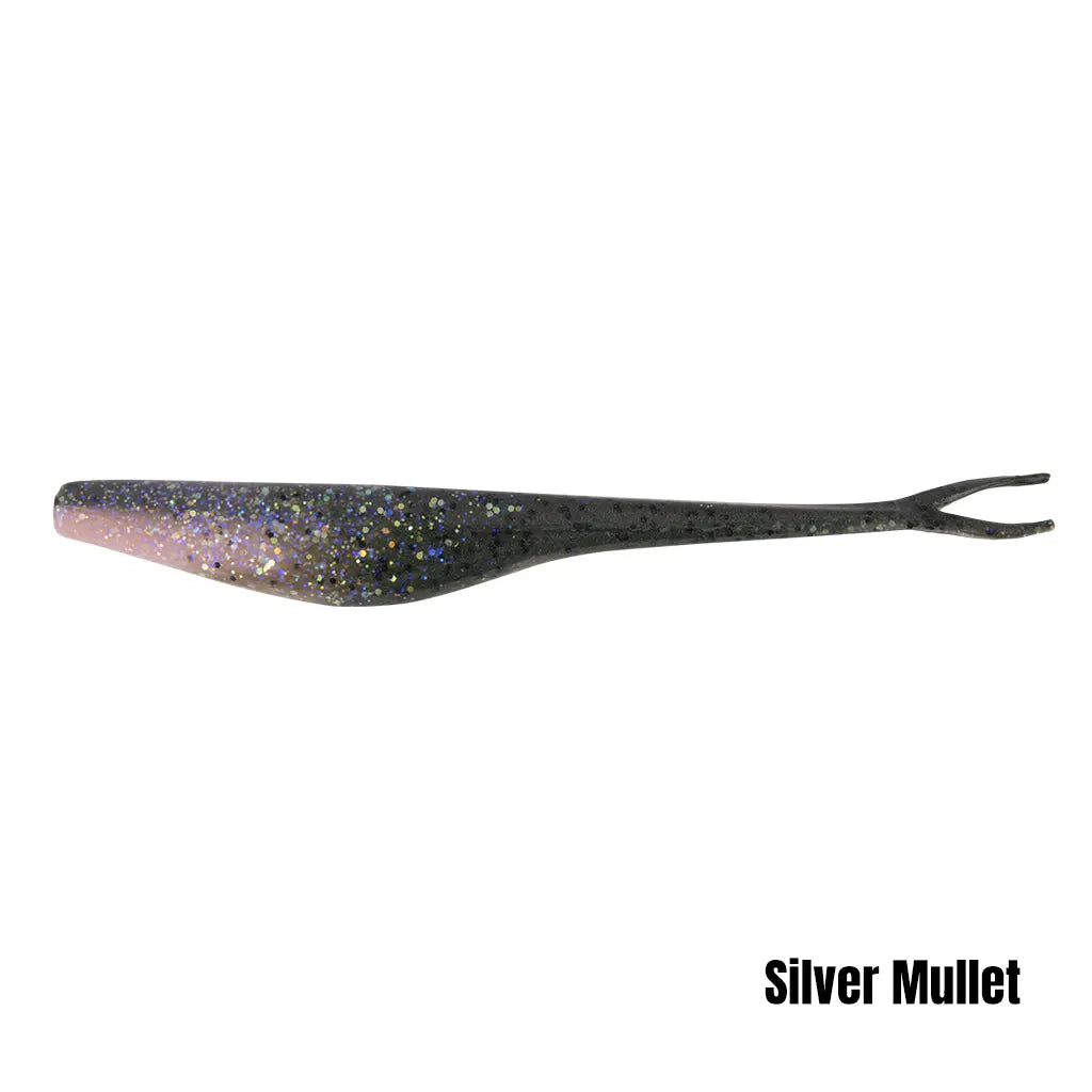 Berkley Gulp jerkshad, silver mullet (manufacturer shared-size colour illustration)