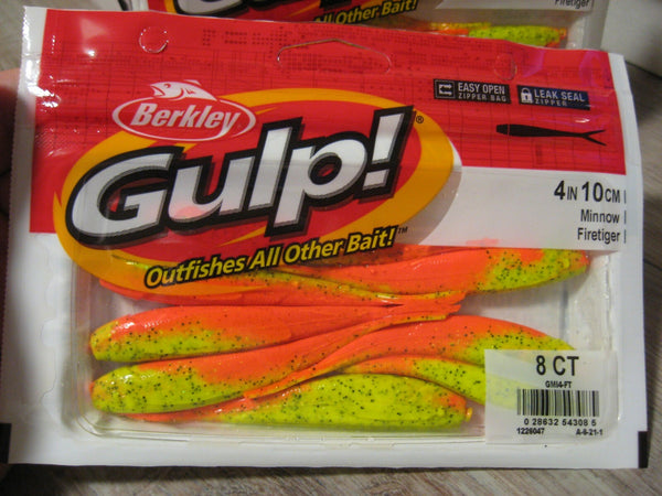 Berkley Gulp Minnow 4in FireTiger