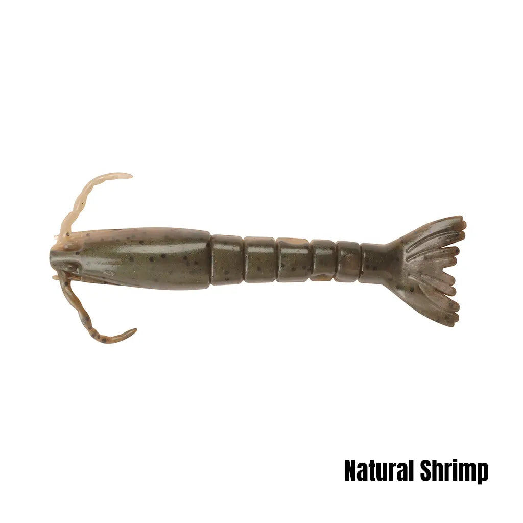 Berkley Gulp shrimp, natural shrimp (manufacturer shared-size colour illustration)