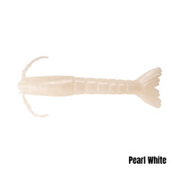 Berkley Gulp shrimp, Pearl White (manufacturer shared-size colour illustration)