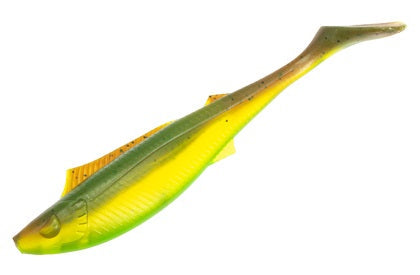 Berkley PowerBait Nemesis Paddle Tail in Breen Chartreuse; size selected separately