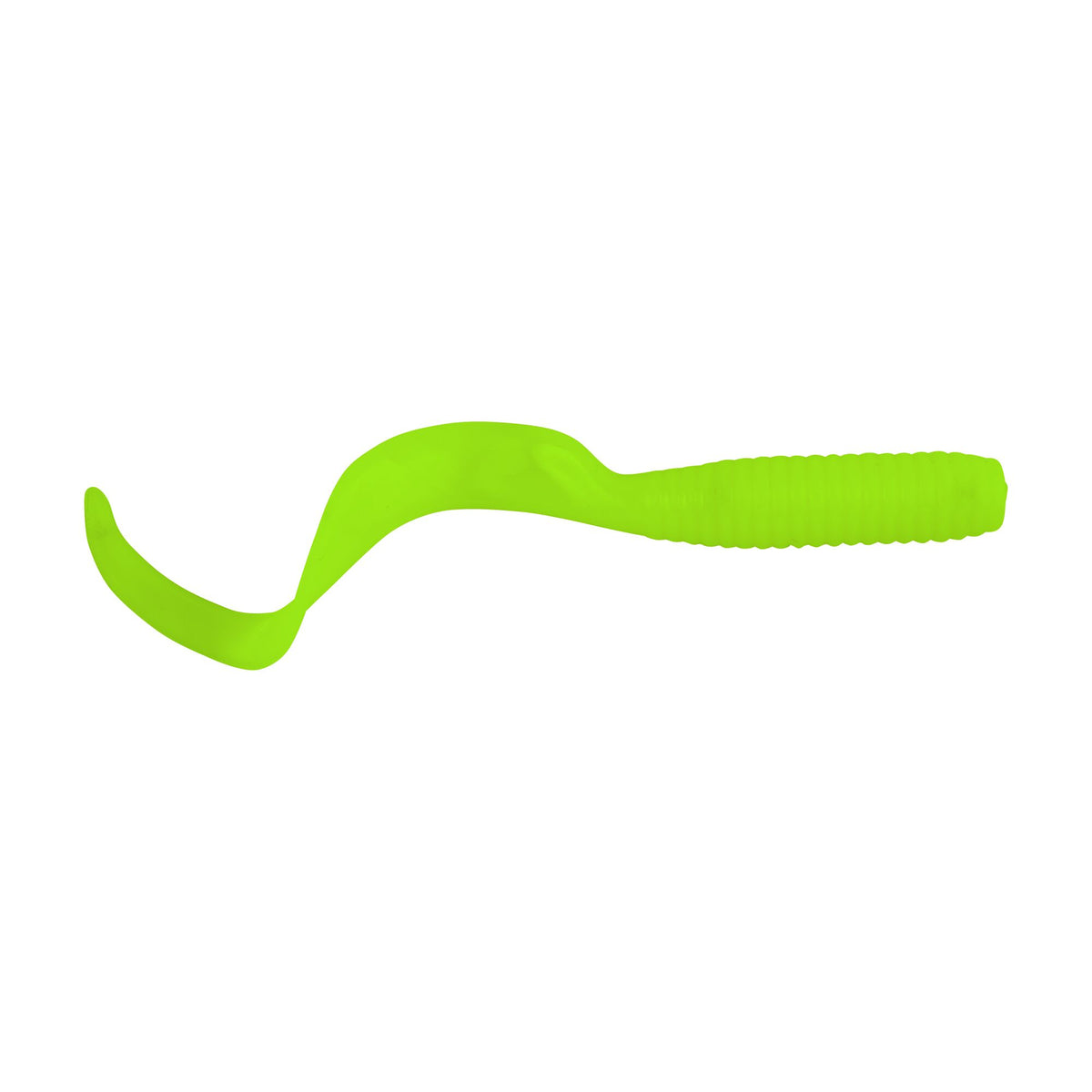 Berkley Gulp Grub, Chartreuse (manufacturer shared-size colour illustration; 6in variant)