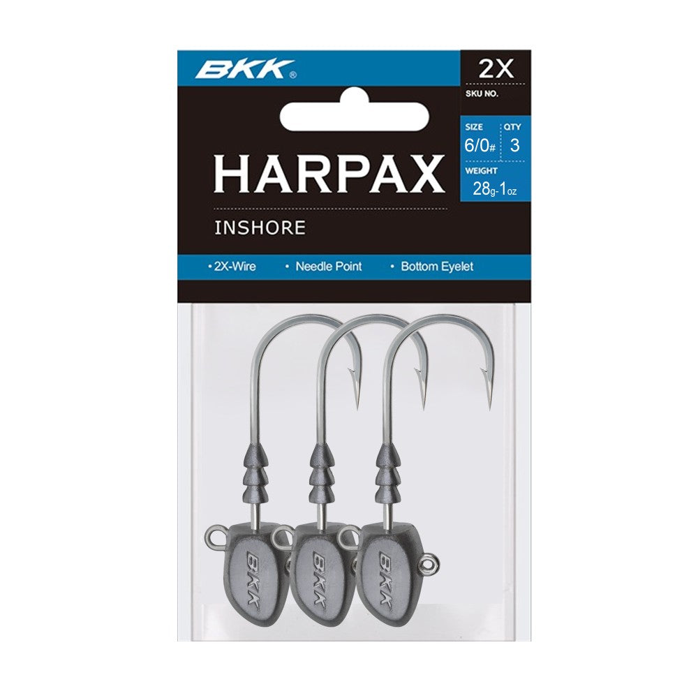 BKK Harpax Inshore 6/0 28g jighead package