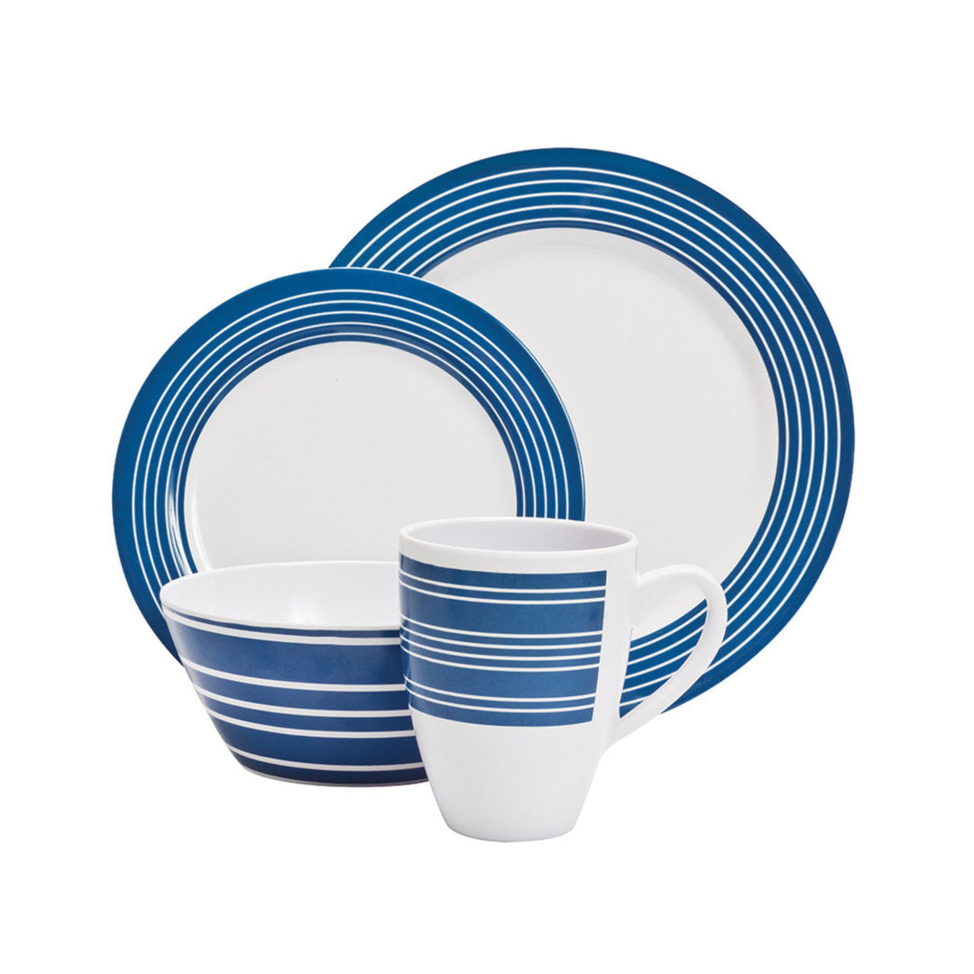 Campfire 16 piece Nautical melamine dinner set