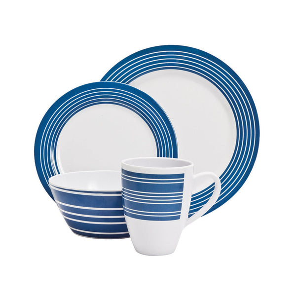 Campfire 16 piece Nautical melamine dinner set