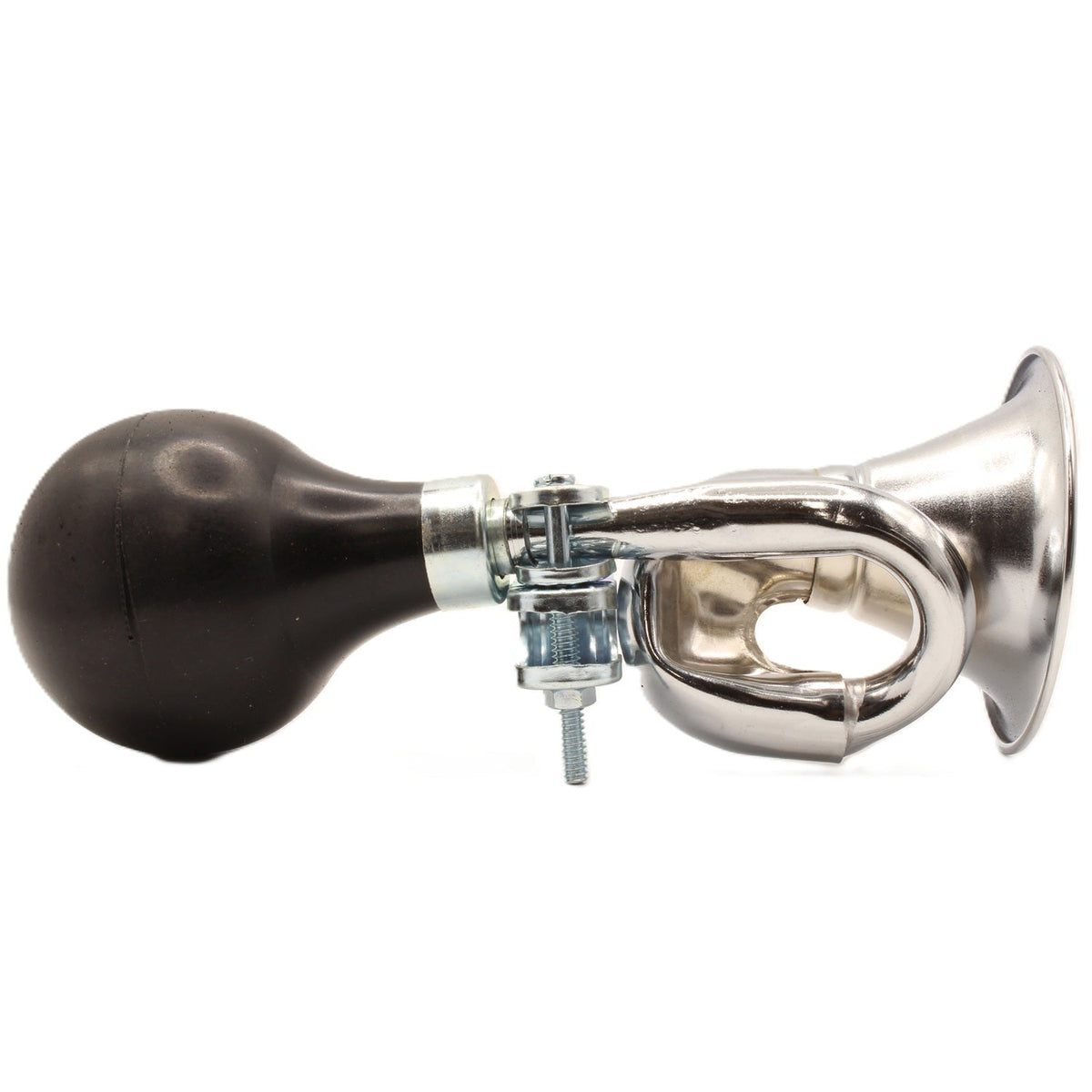 Chrome Bikelane 1228 bugle bicycle horn with black rubber bulb