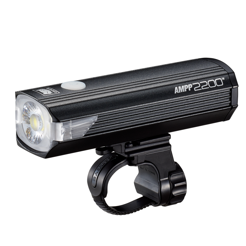 CatEye AMPP2200 USB-C front bike light with FlexTight handlebar bracket