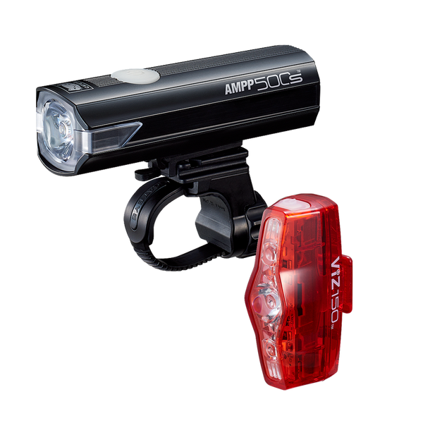 CatEye AMPP500S USB-C front and ViZ150 micro-USB rear bicycle light set