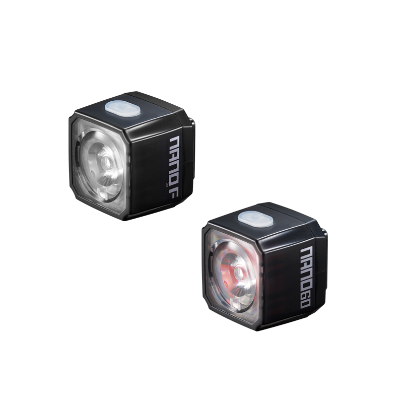 CatEye Nano F white front light and Nano60 red rear light set