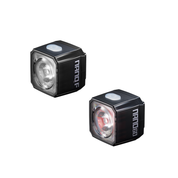 CatEye Nano F white front light and Nano60 red rear light set