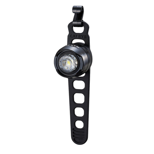 CatEye ORB Rechargeable front white bicycle light with rubber mounting strap