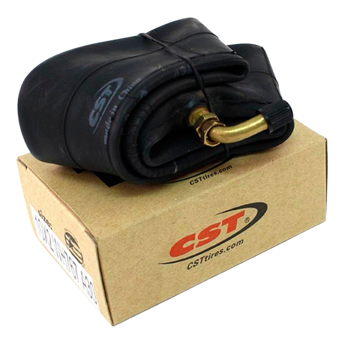 CST 10 × 2.125 inner tube with 90-degree bent Schrader valve