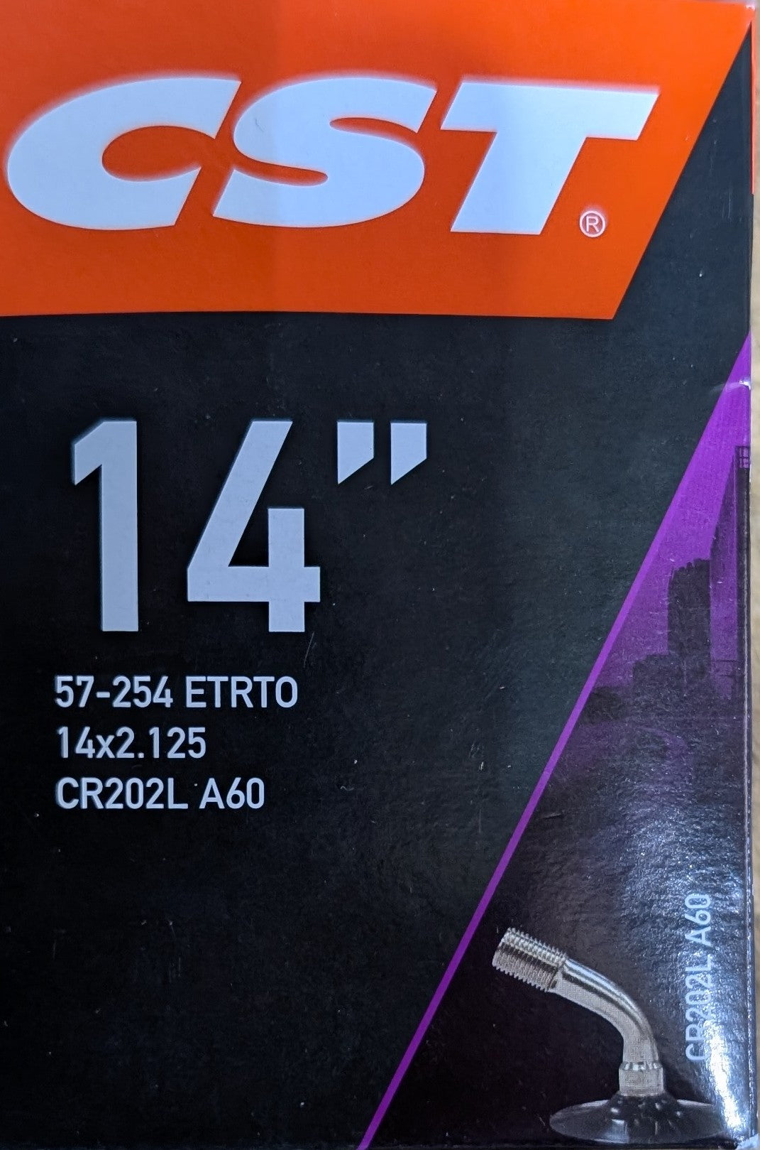 CST Tube 14 x 2.125 Bent SV - original manufacturer carton