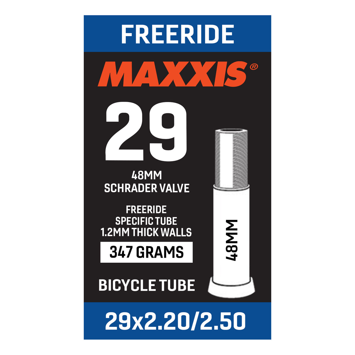 Maxxis Tube 29 x 2.2/2.5 Freeride 48 mm SV - official product image